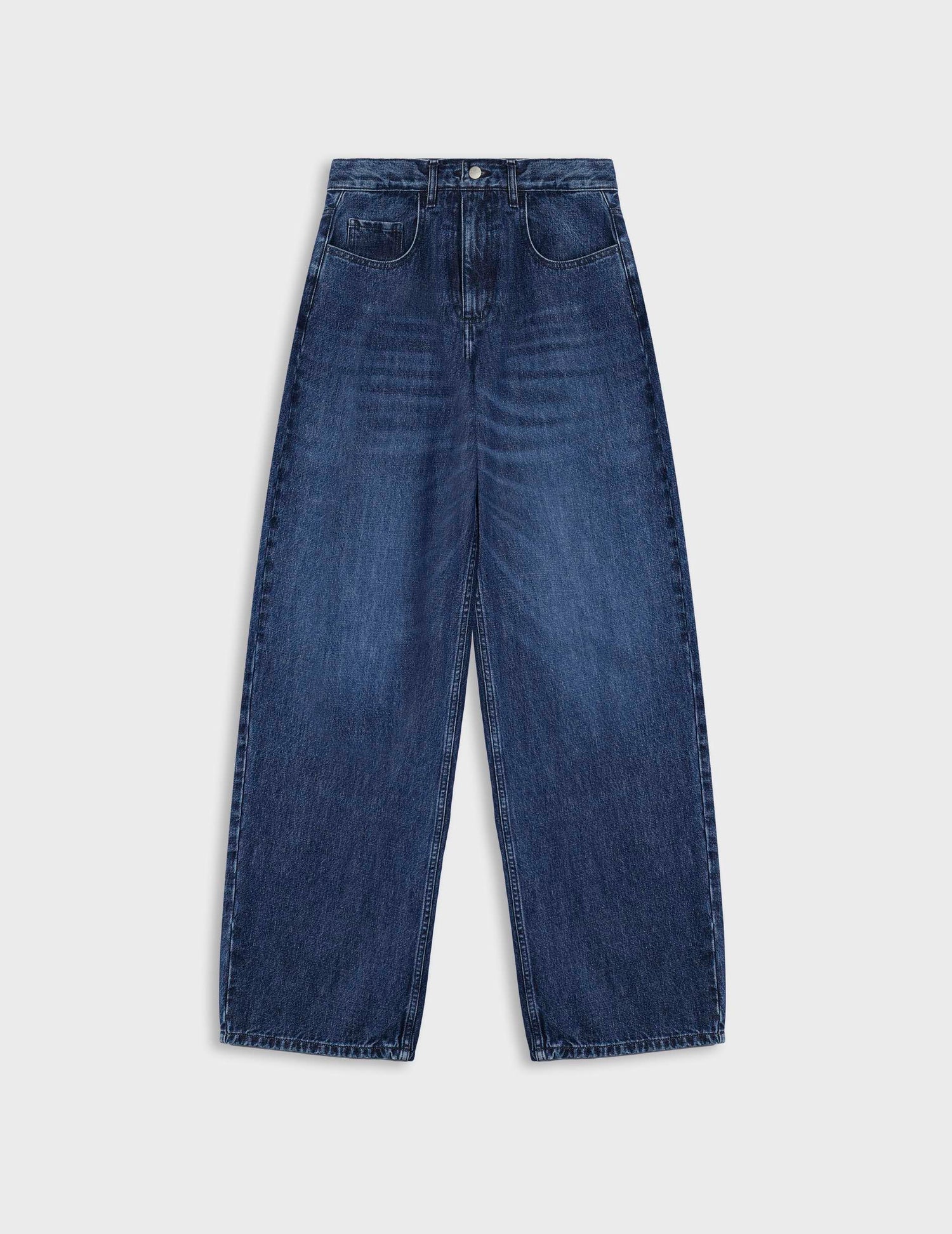 Meredith navy denim barrel jeans