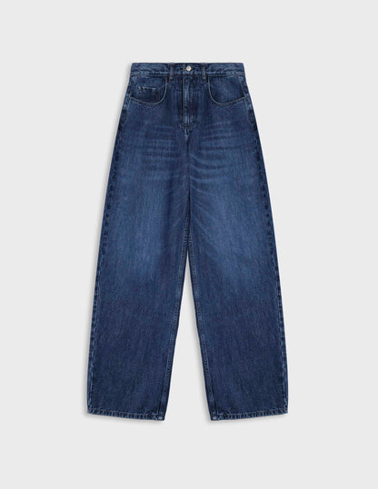 Meredith navy denim barrel jeans