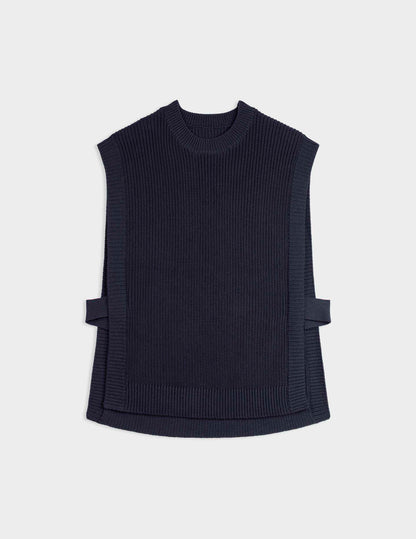 Ilonna navy wool sleeveless sweater