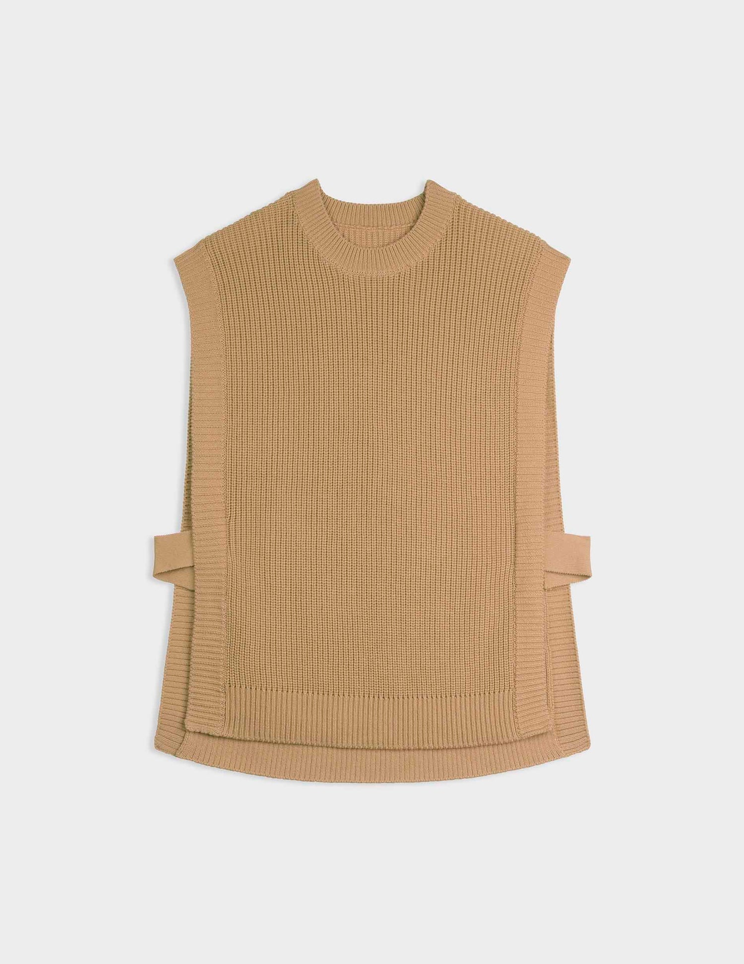 Ilonna camel wool sleeveless sweater
