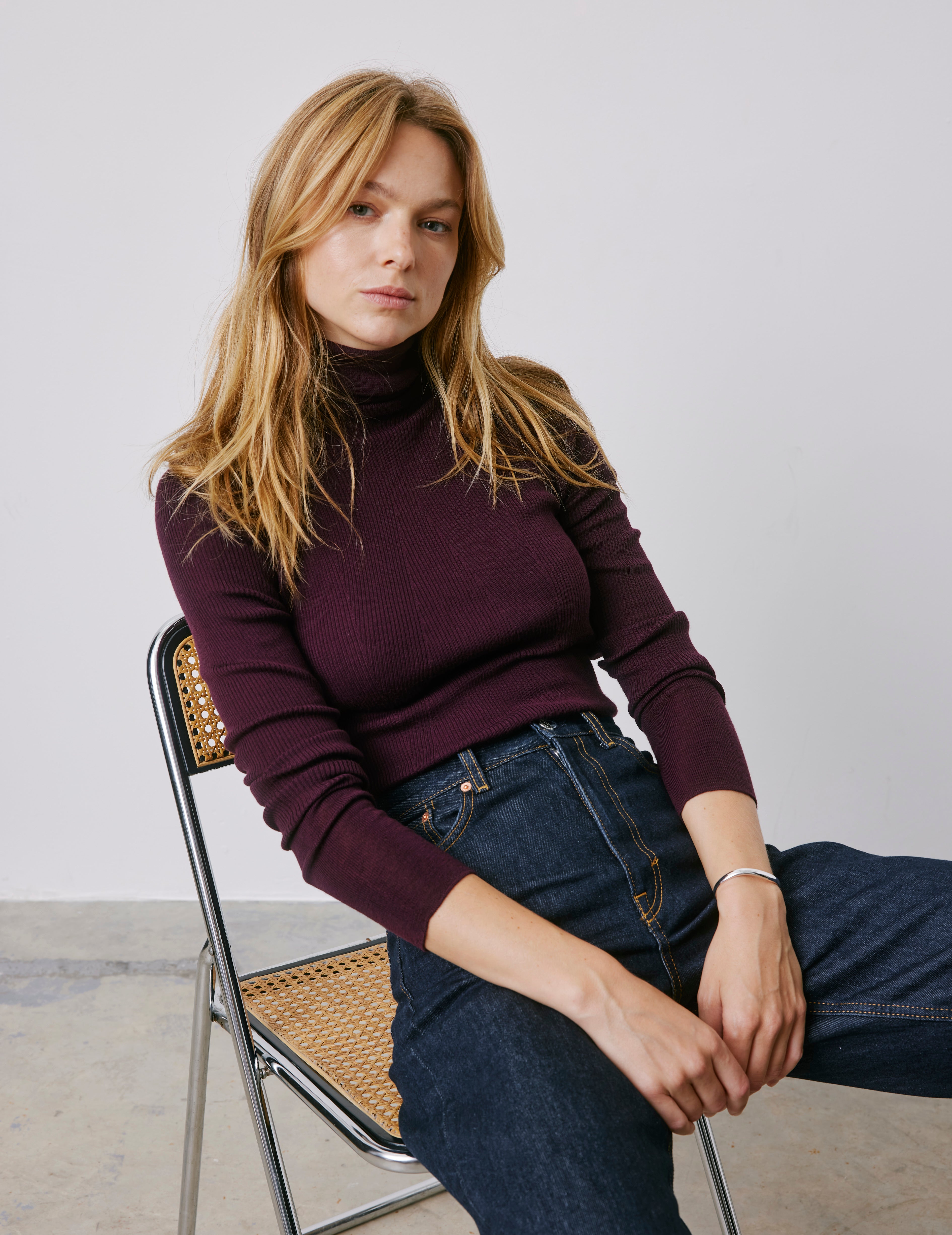 Masha burgundy wool sweater