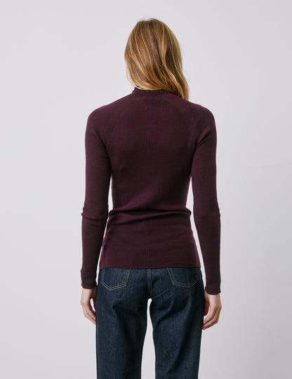 Masha burgundy wool sweater