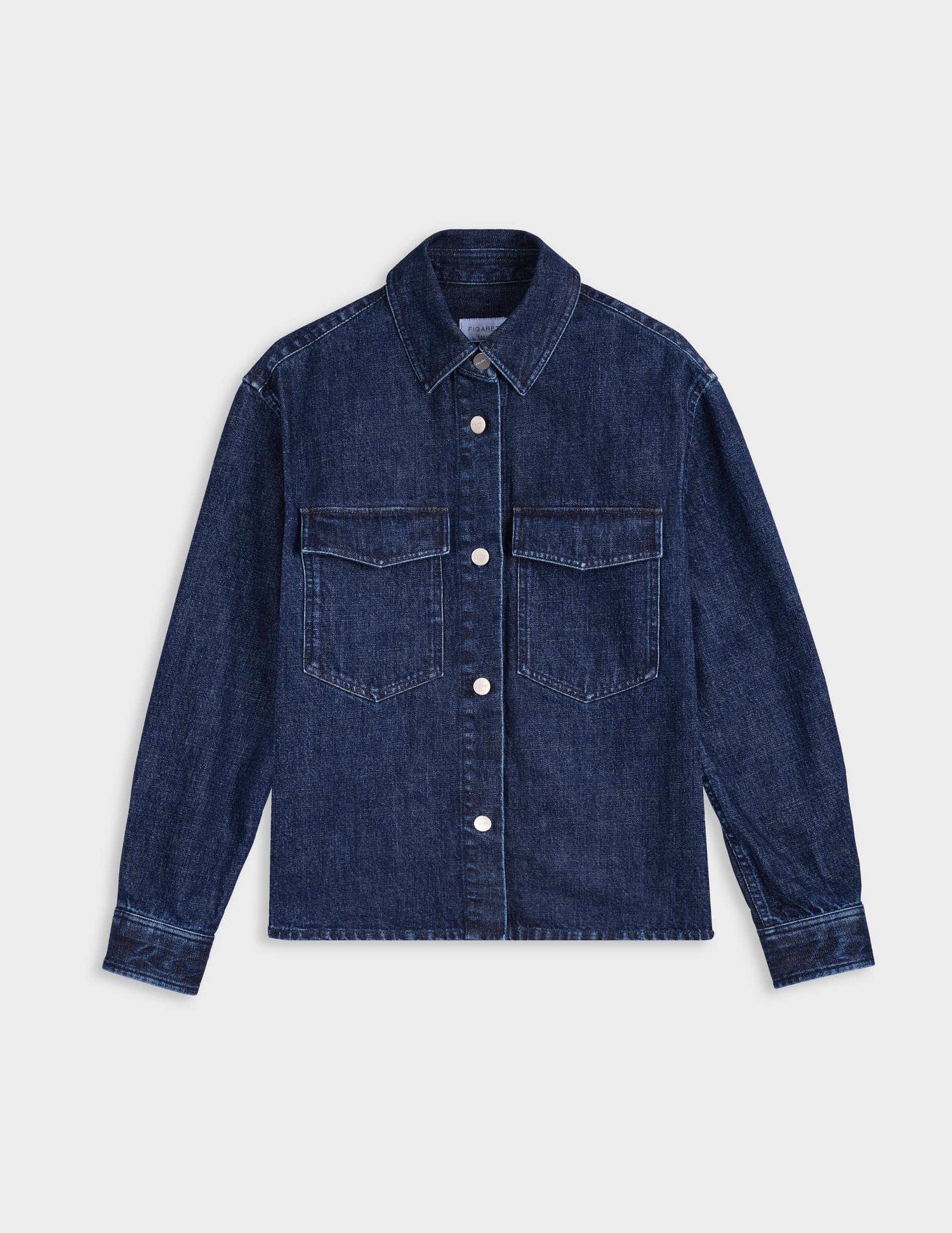 Ingrid navy denim shirt jacket - Denim - Chemise Collar#5