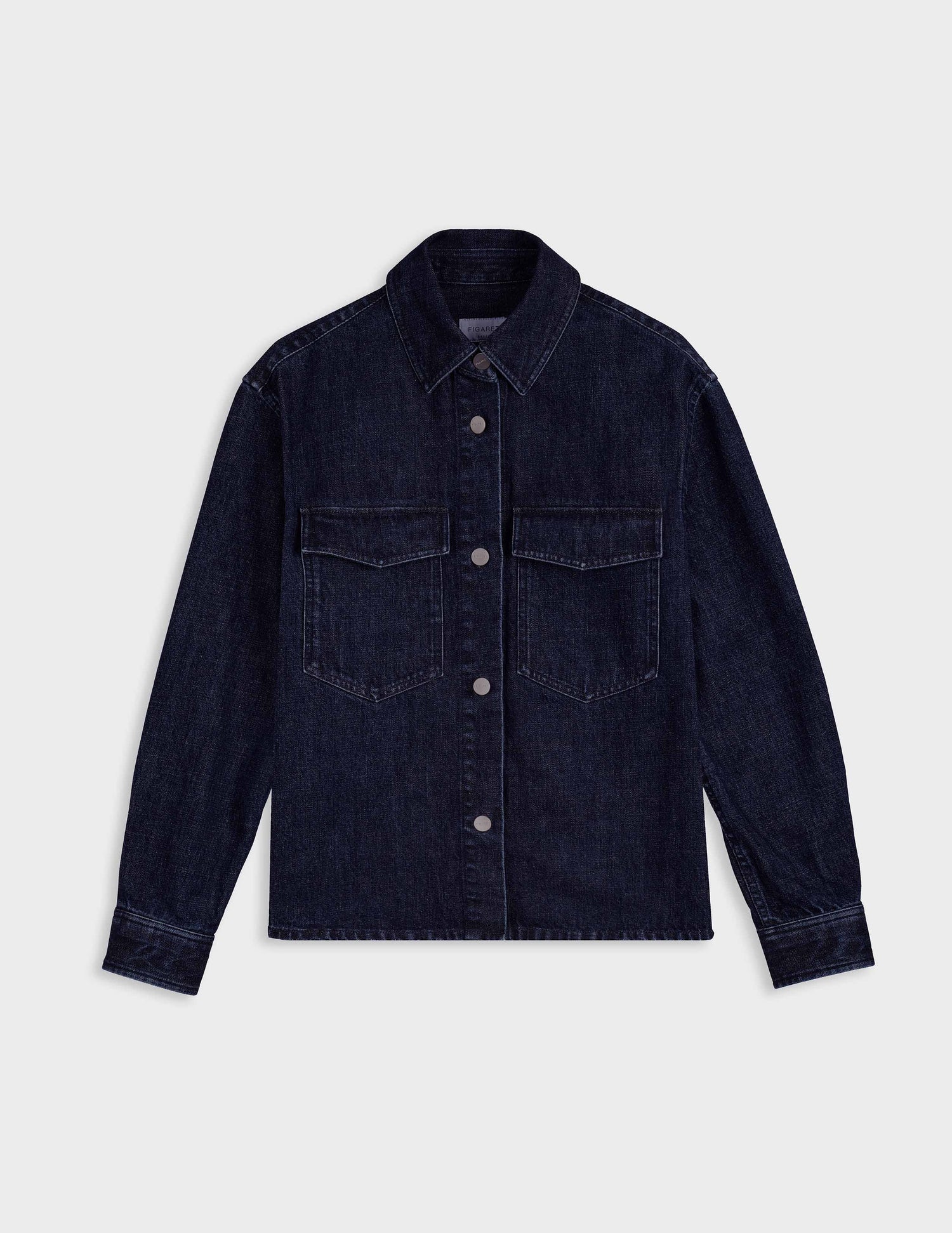 Ingrid navy denim shirt jacket - Denim - Chemise Collar#5