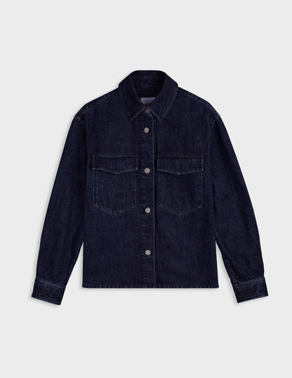 Ingrid navy denim shirt jacket