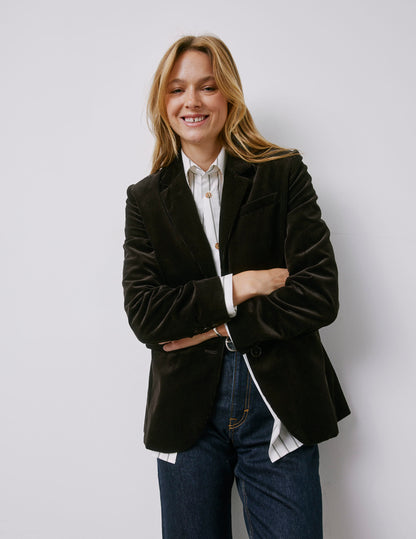 Glory brown velvet blazer