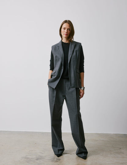 Monica grey virgin wool blazer