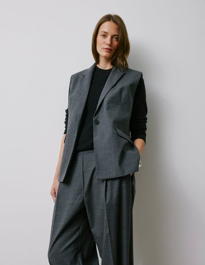 Monica grey virgin wool blazer