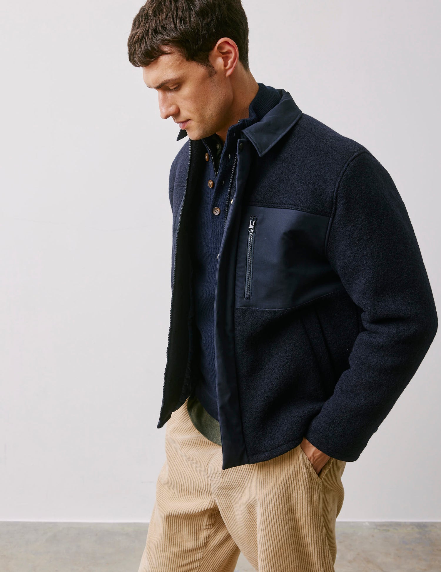 Maélan navy wool jacket