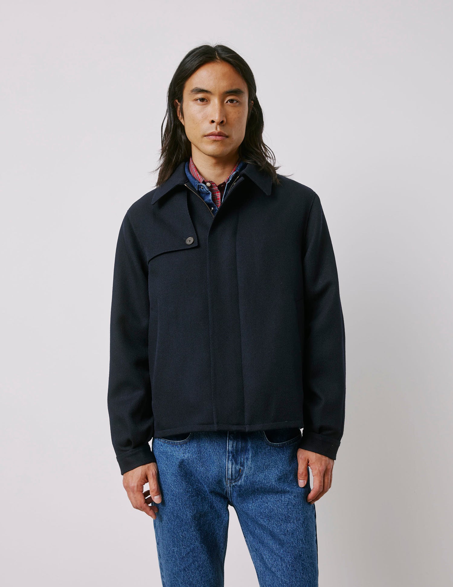 Mattew navy virgin wool jacket
