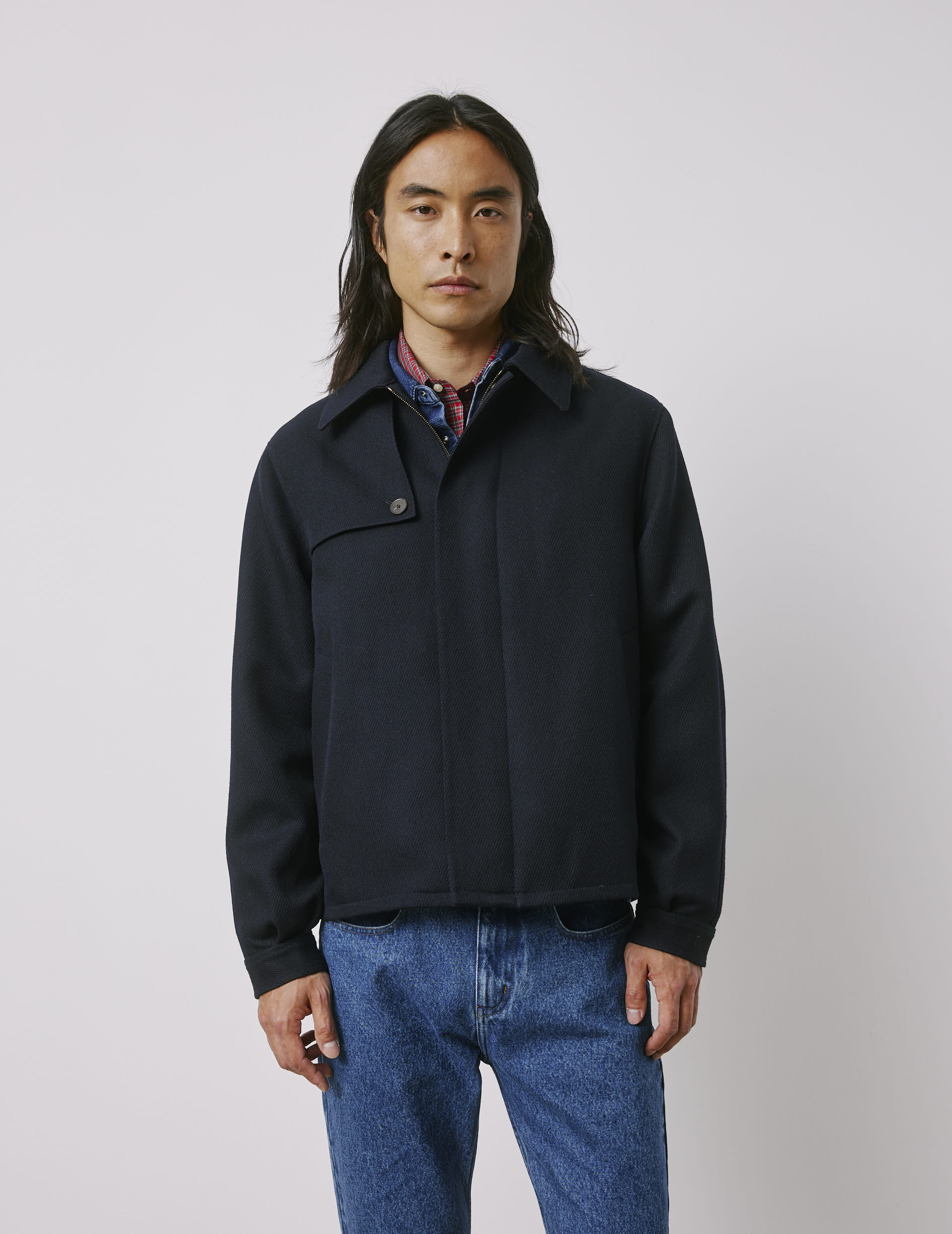Mattew navy virgin wool jacket