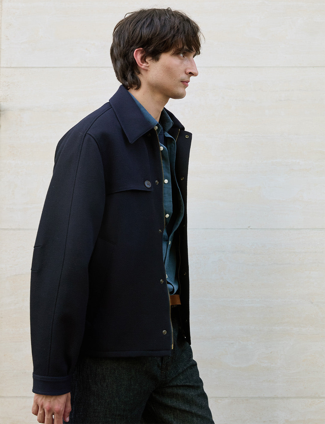 Mattew navy virgin wool jacket