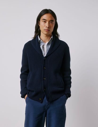 Mathis navy wool cardigan