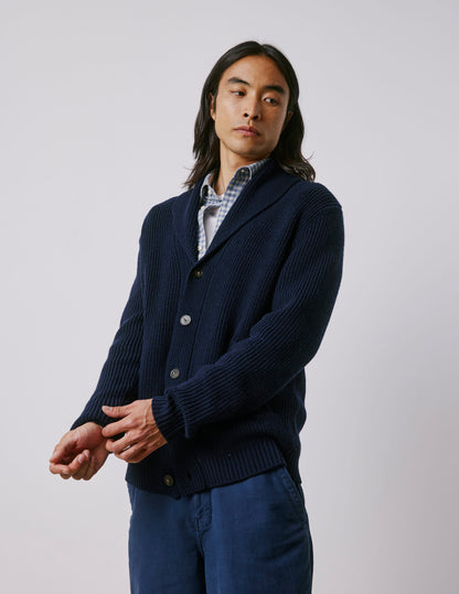 Mathis navy wool cardigan
