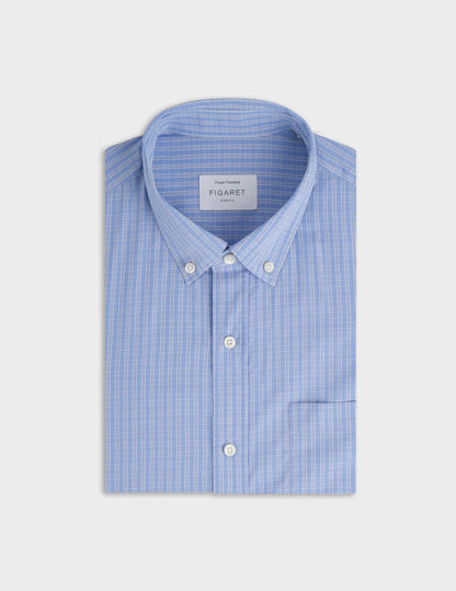 Classic blue checked shirt