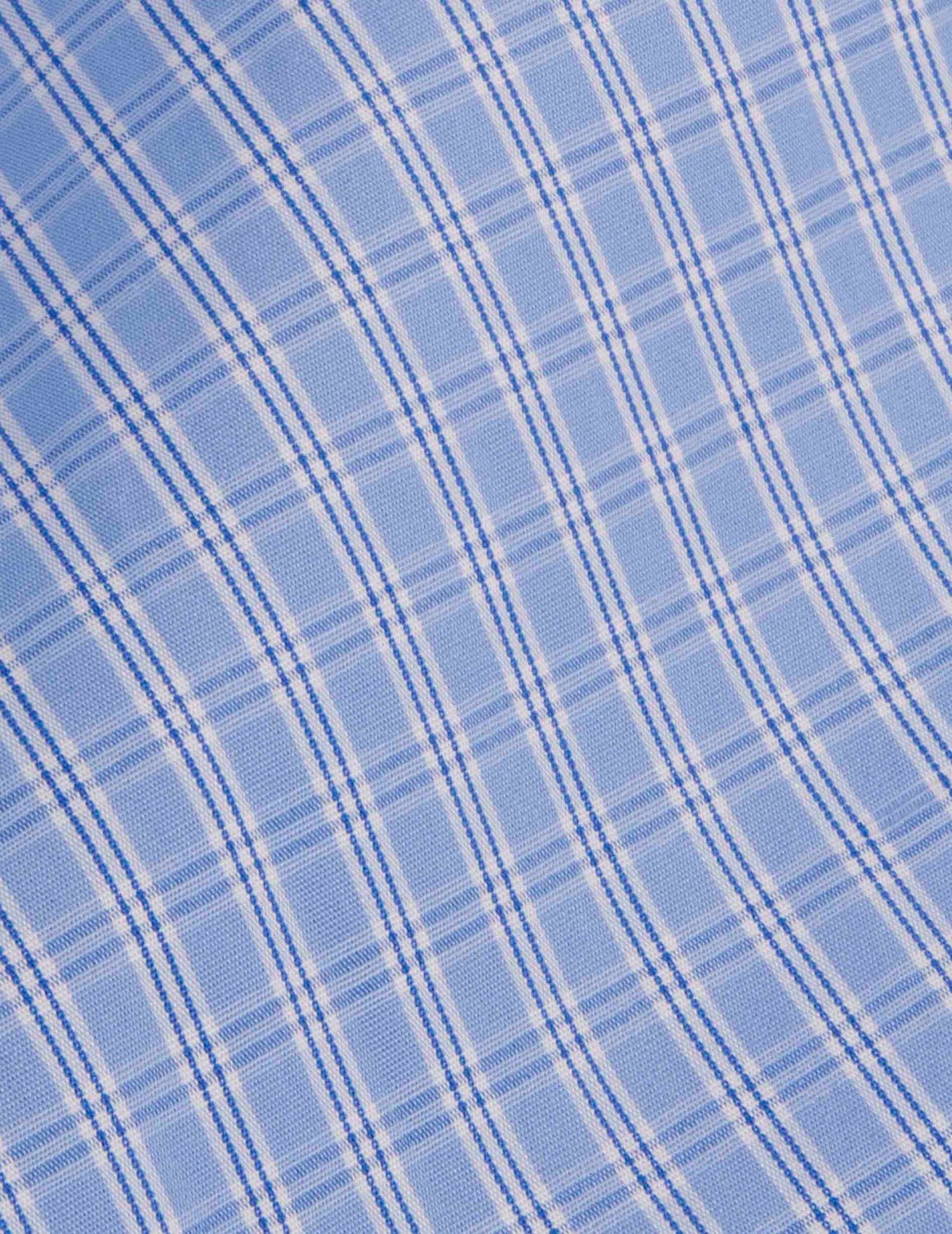 Classic blue checked shirt - Poplin - American Collar#2