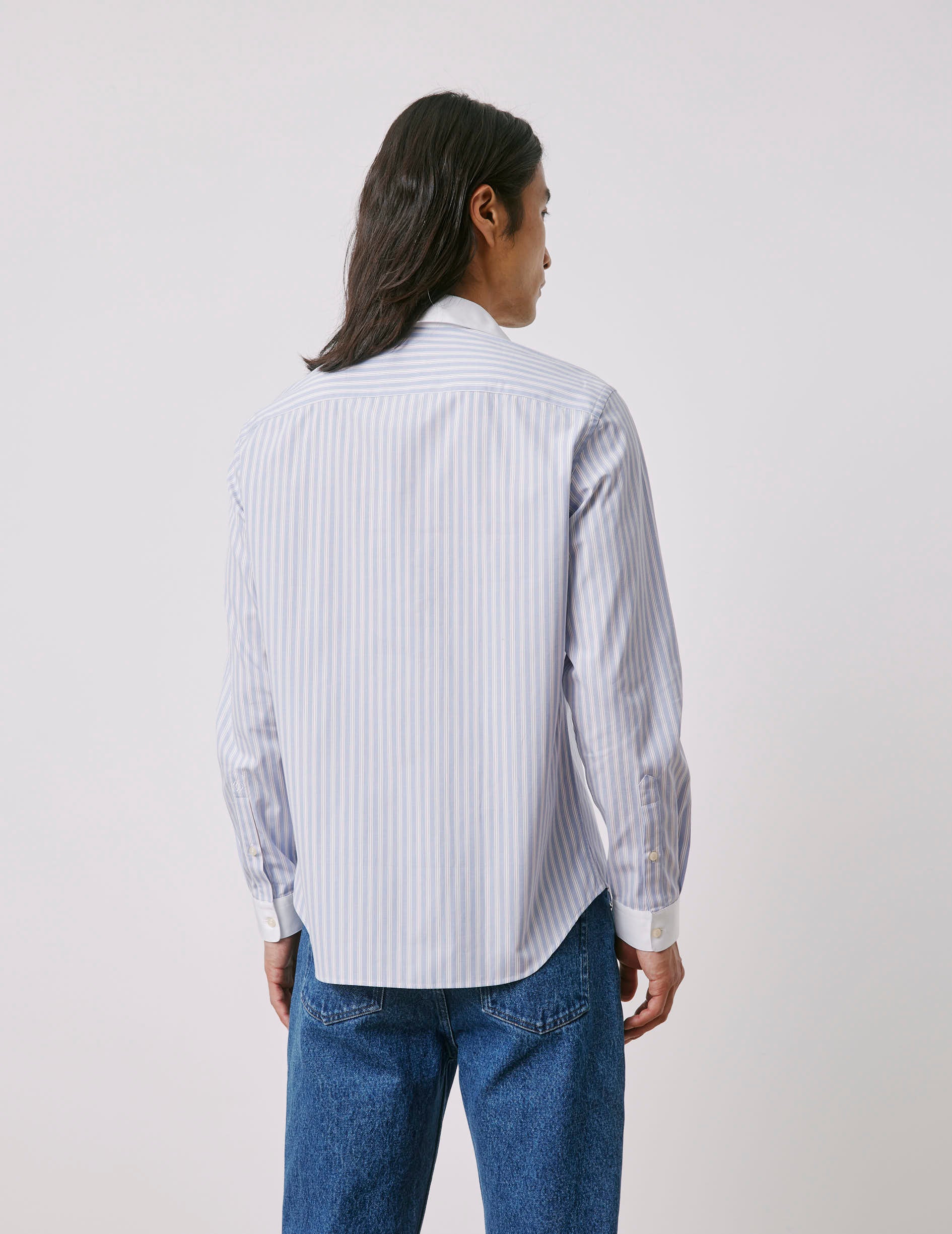 Antonin blue striped shirt - Wire to wire - Prodigious Collar