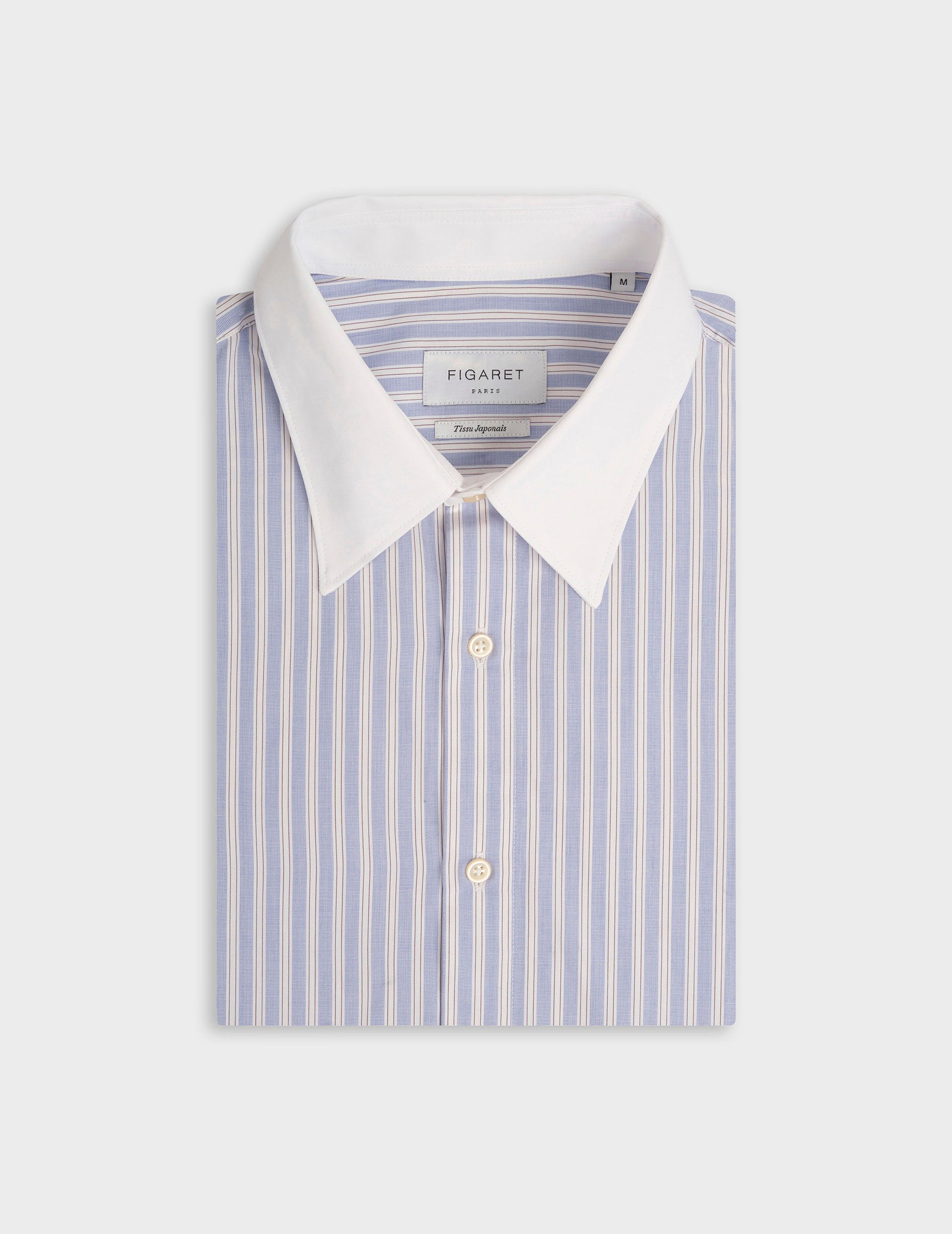 Antonin blue striped shirt - Wire to wire - Prodigious Collar
