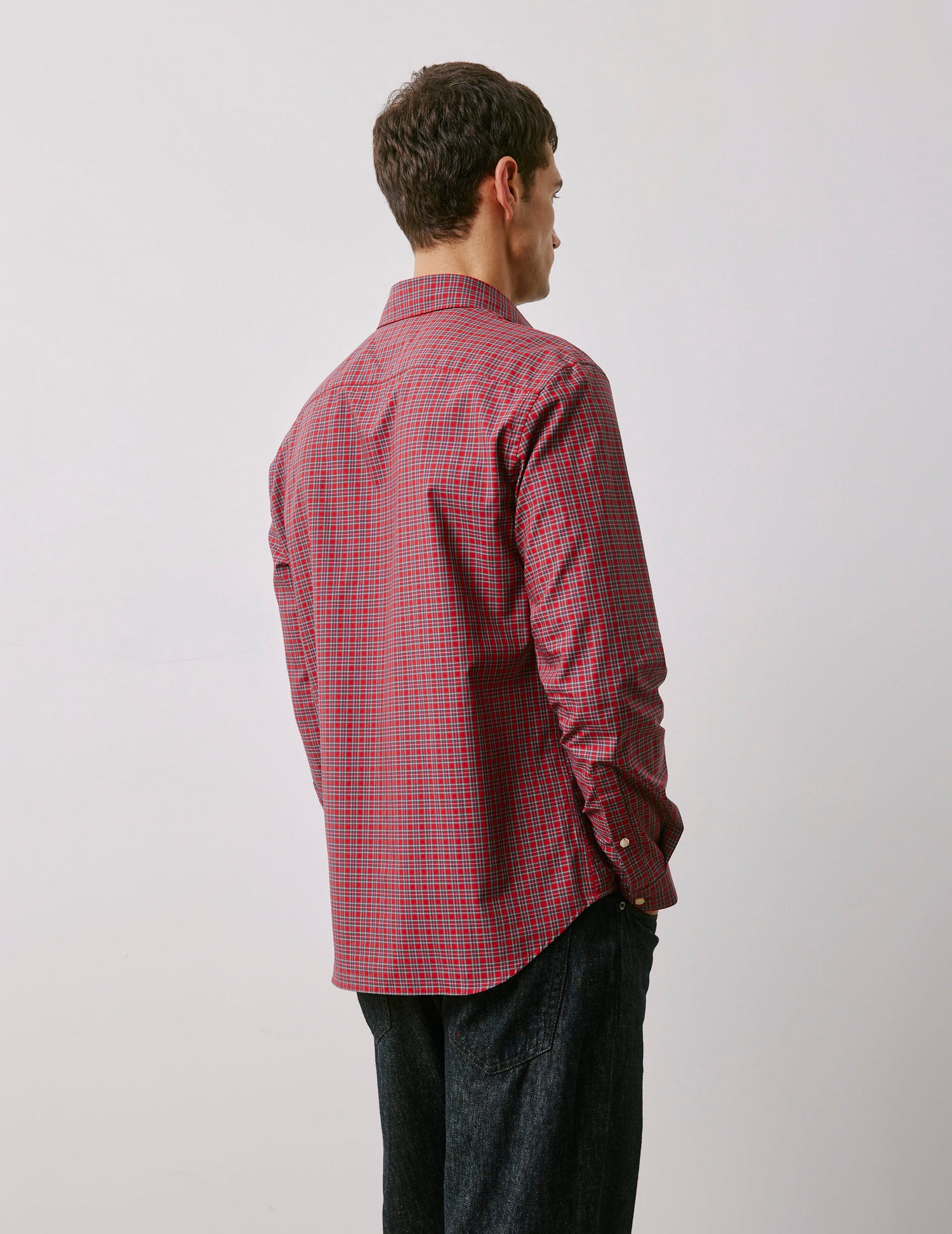 Antonin red checked shirt - Poplin - Prodigious Collar#2