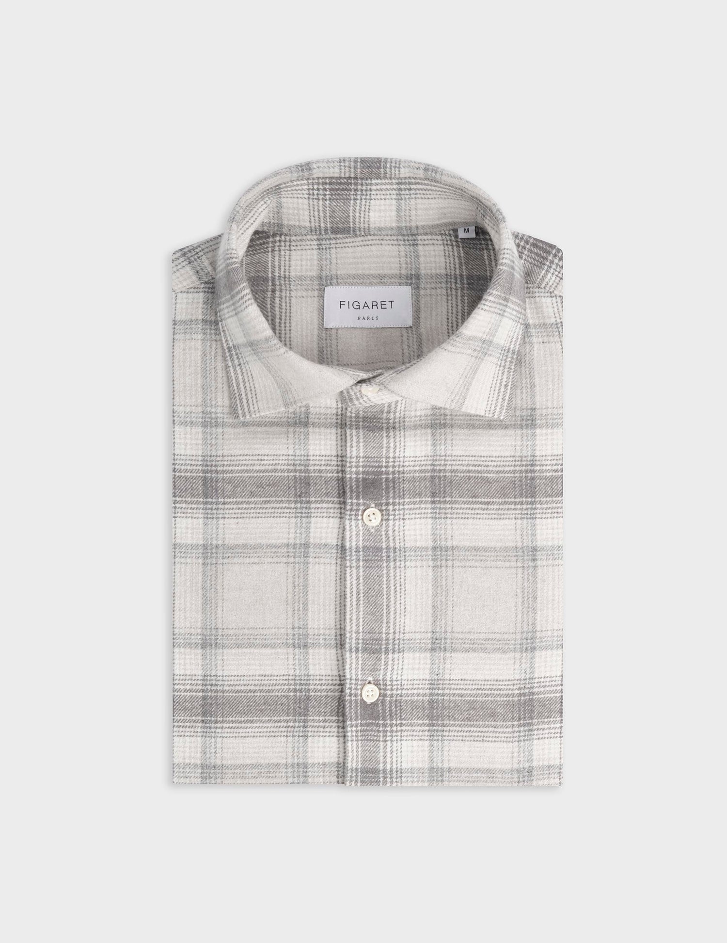 Aristote grey checked shirt - Flannel - Italian Collar#4