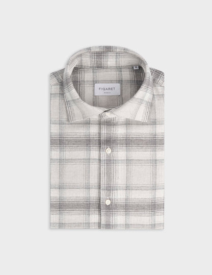 Aristote grey checked shirt