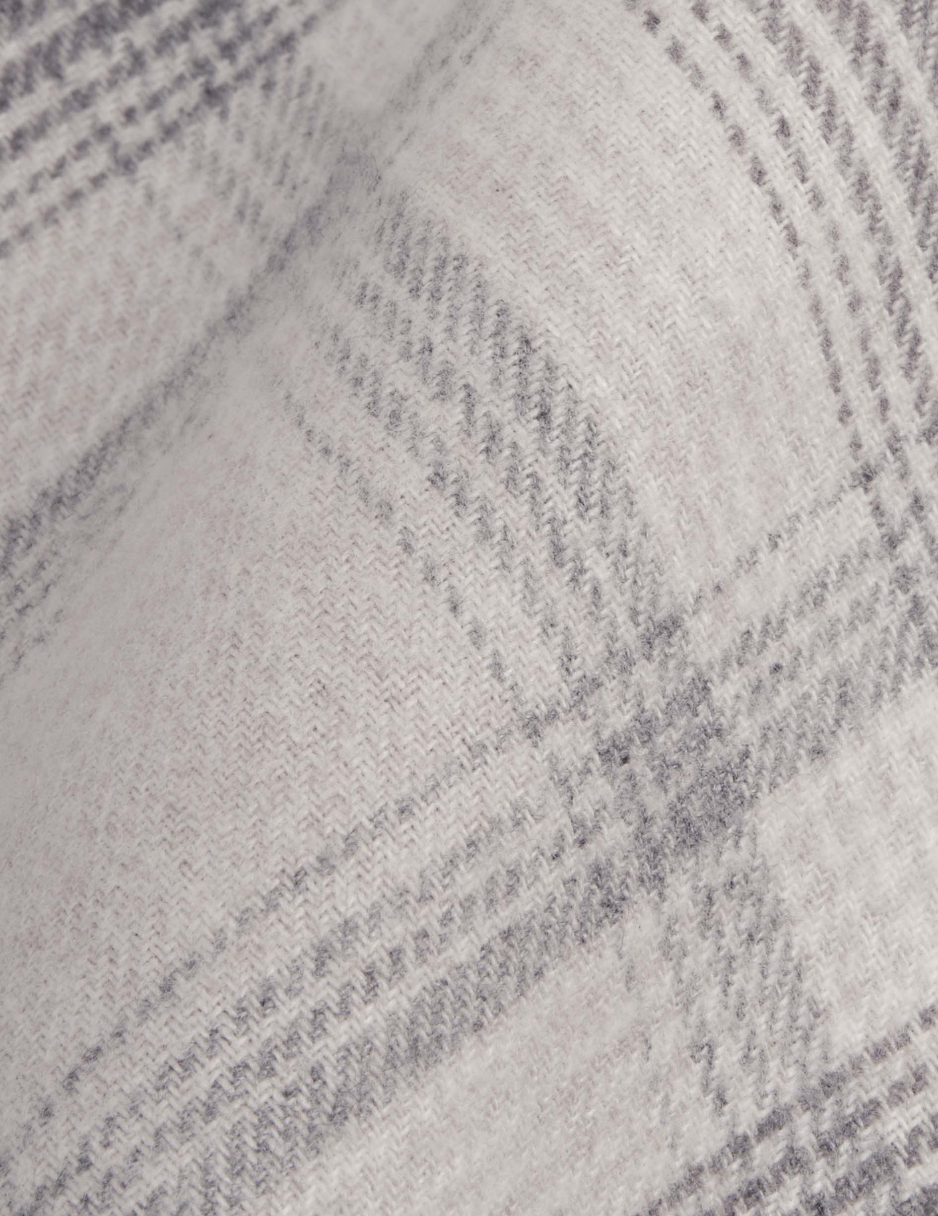 Aristote grey checked shirt - Flannel - Italian Collar
