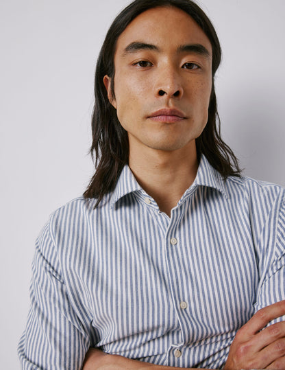 Aristote navy striped shirt