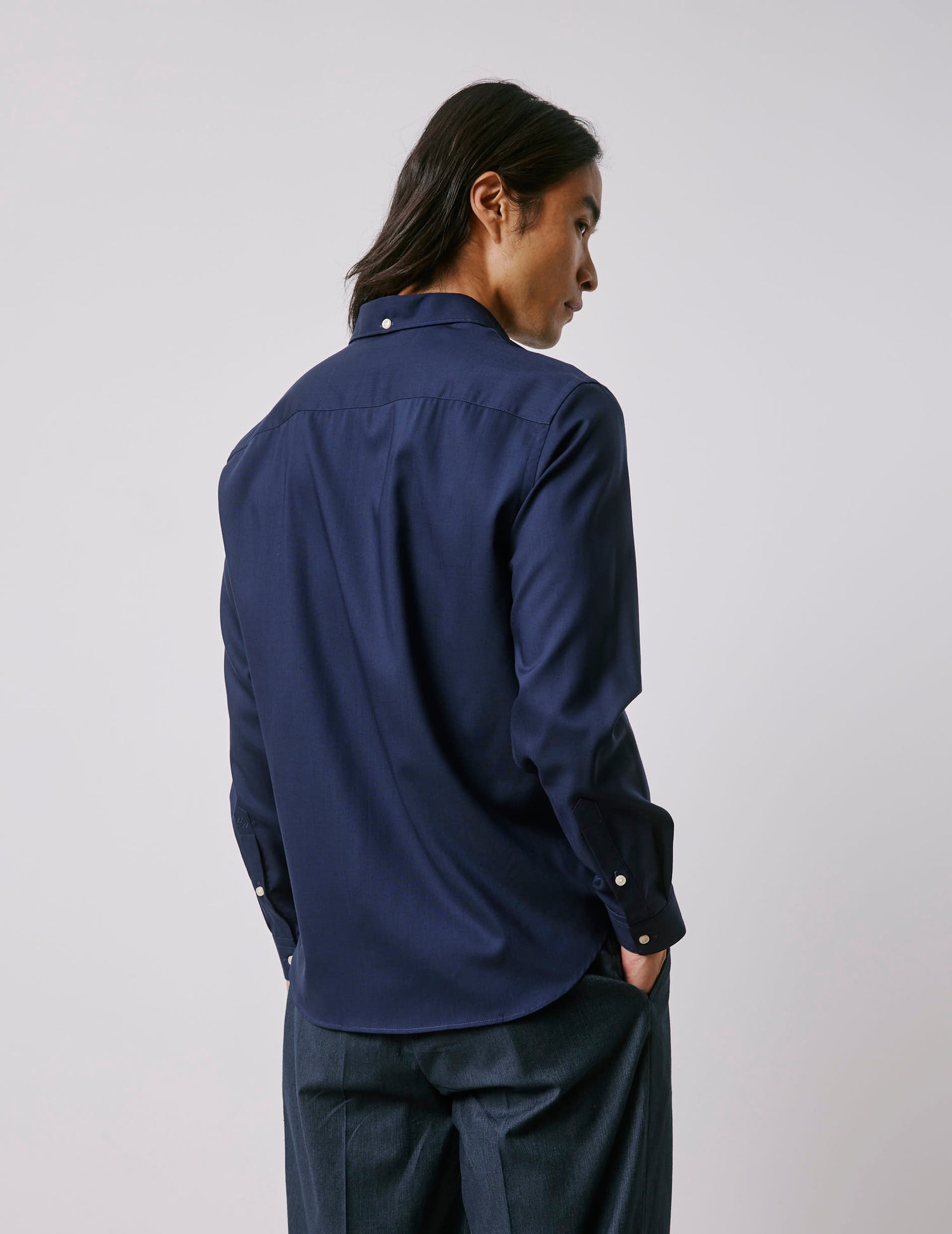 Aristote navy shirt - Cloth - Italian Collar#2