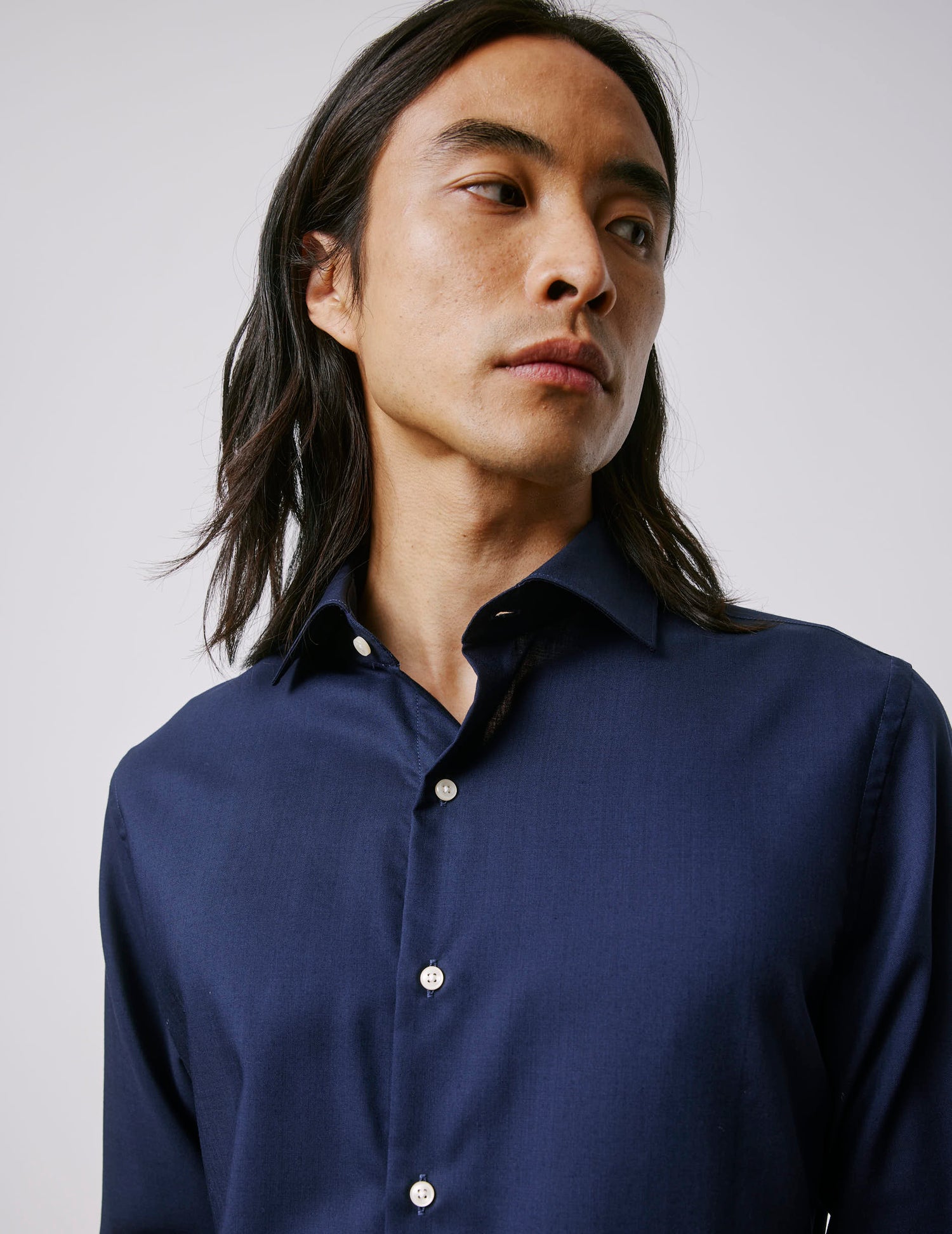 Aristote navy shirt - Cloth - Italian Collar#3