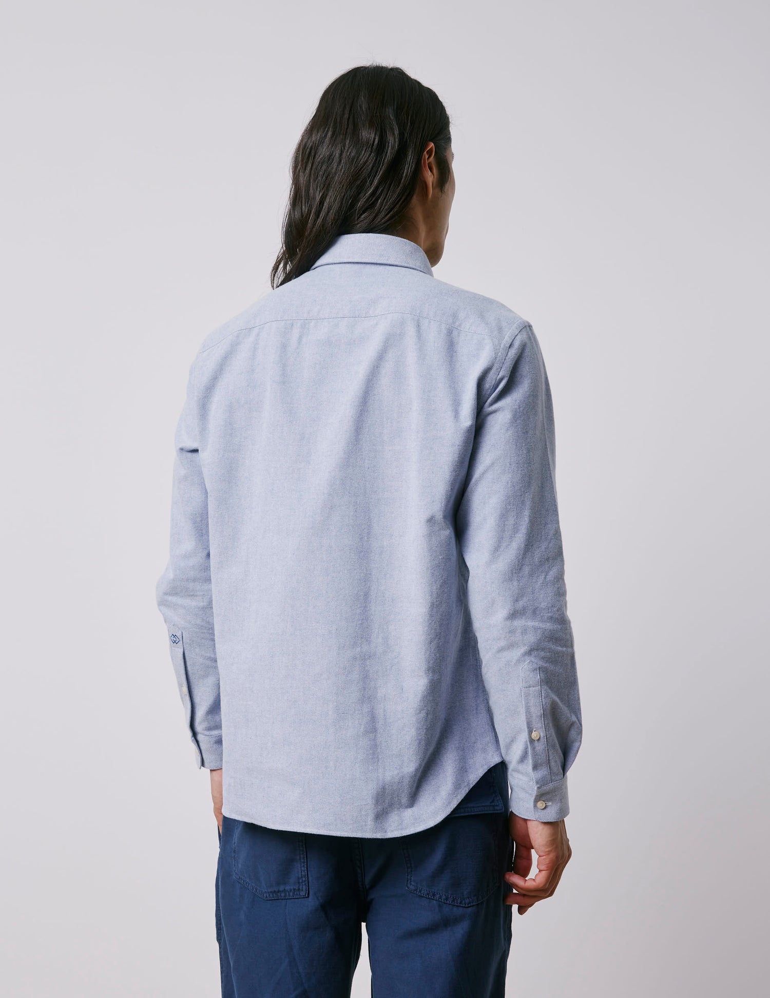 Armand blue shirt - Oxford scratched selvedge - Prodigious buttoned Collar#3