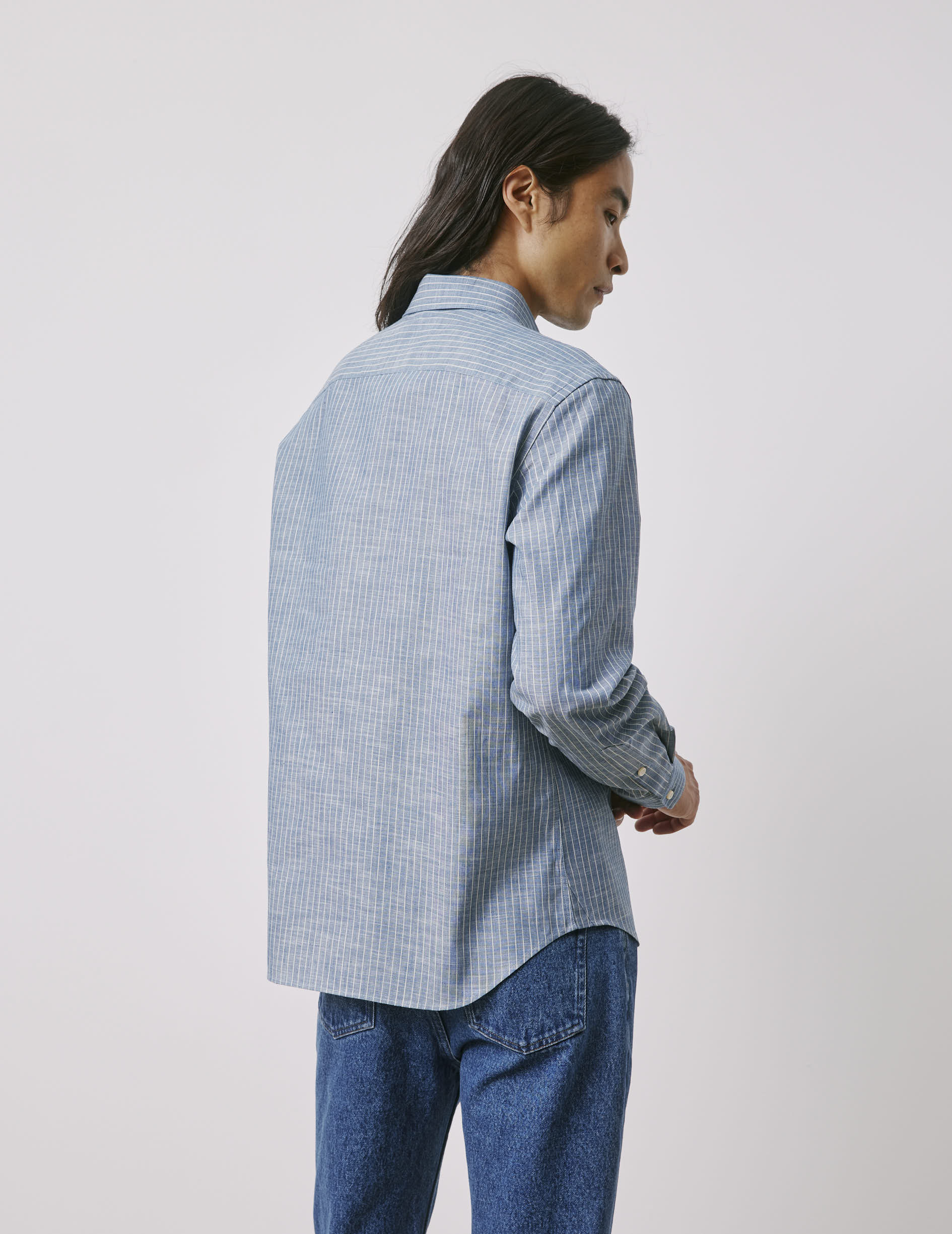 Armand blue shirt - Selvedge denim - Prodigious buttoned Collar