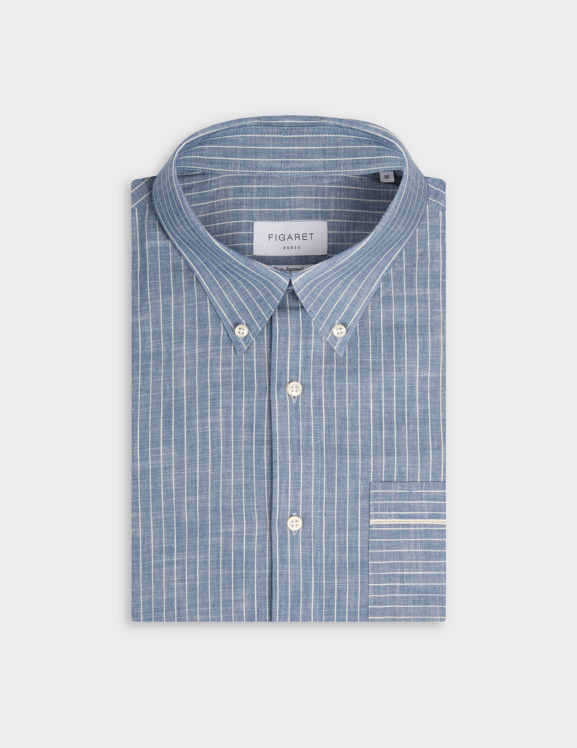 Armand blue shirt - Selvedge denim - Prodigious buttoned Collar