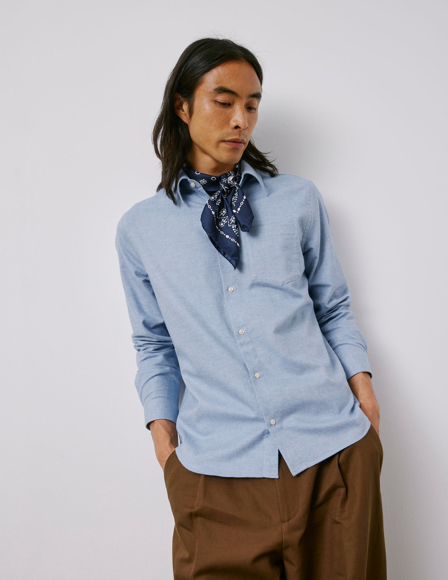 Arnold blue shirt - Flannel - Prodigious Collar
