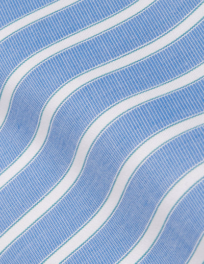 Auguste fitted blue striped shirt
