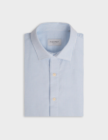 Auguste blue striped shirt