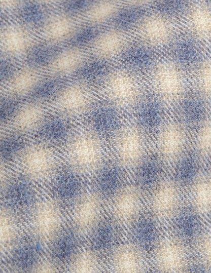 Auguste fitted blue checked shirt