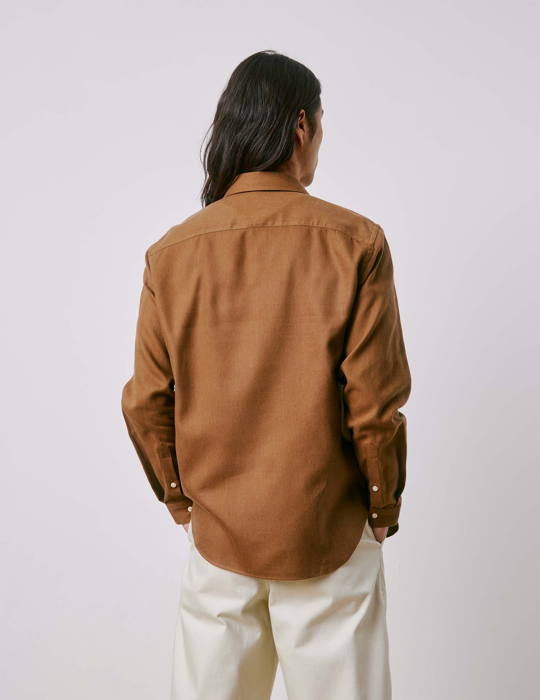 Auguste brown shirt - Flannel - French Collar