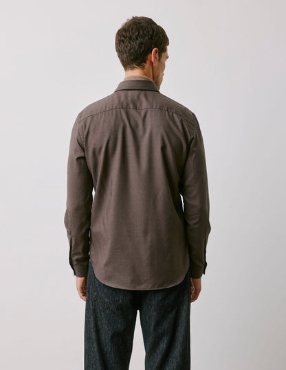 Auguste virgin whool brown shirt