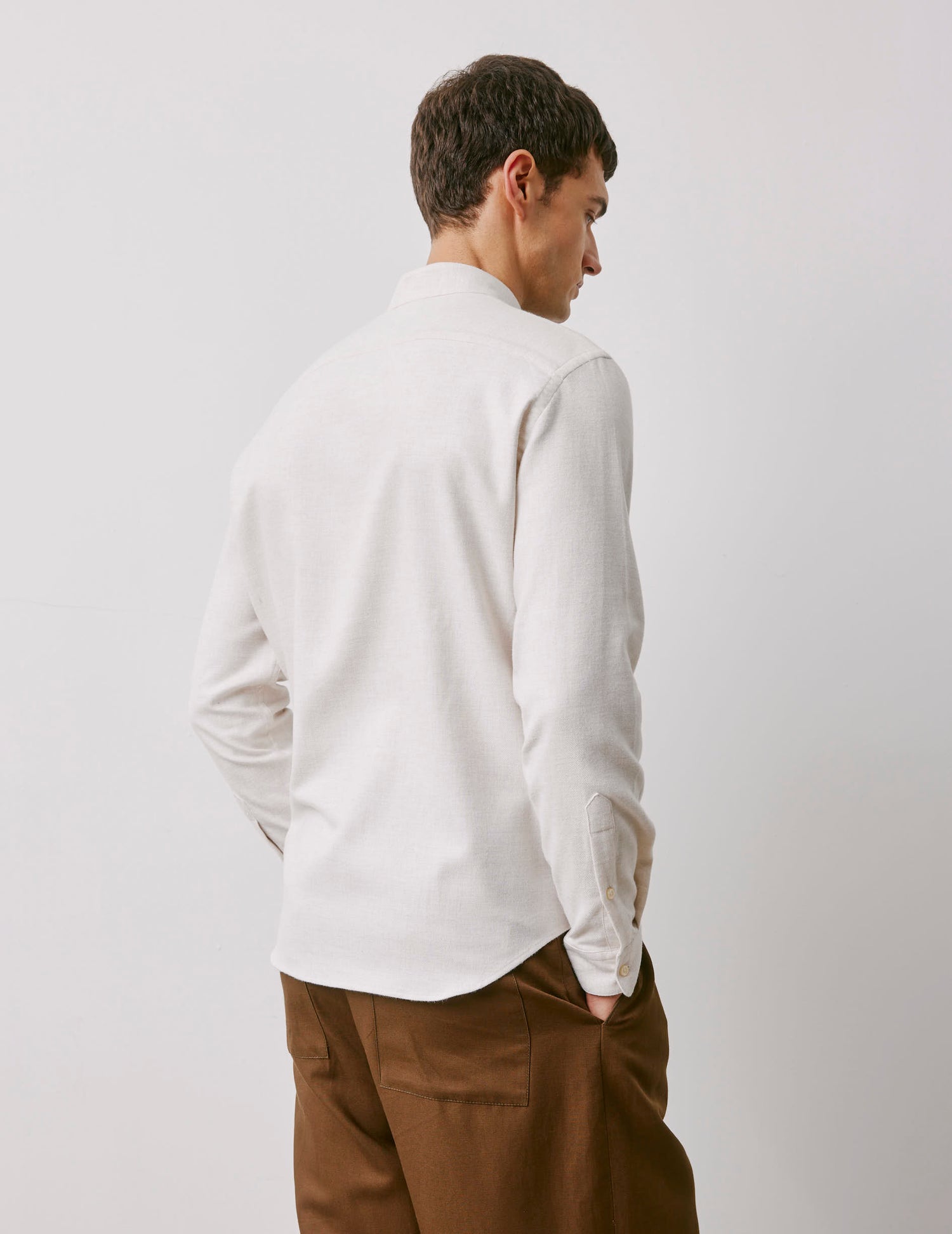 Carl ecru shirt - Flannel - Carl Collar#3
