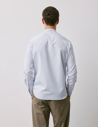 Carl blue striped shirt