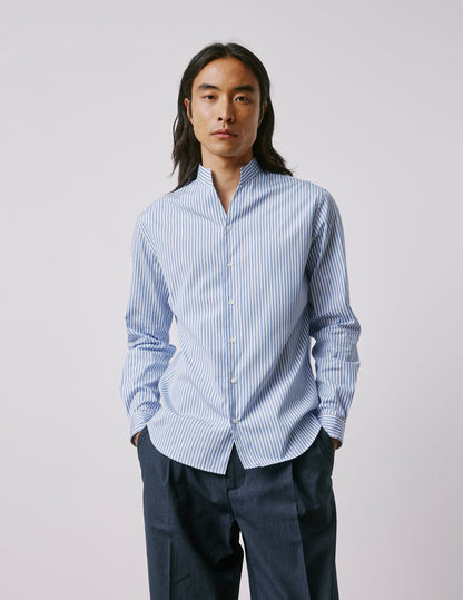 Carl blue striped shirt