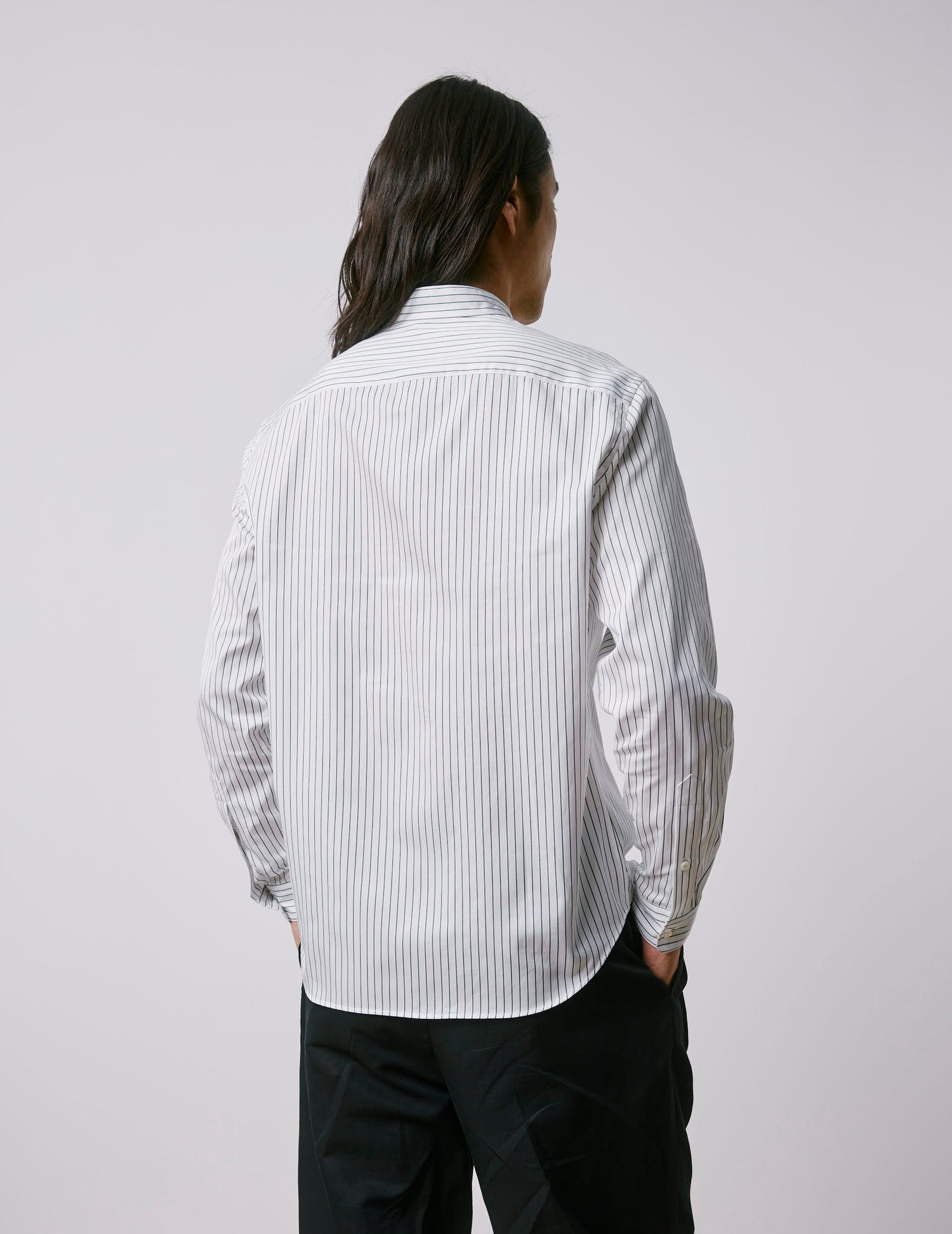 Carl green striped shirt - Twill - Carl Collar#2