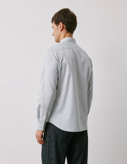 Carl blue striped shirt