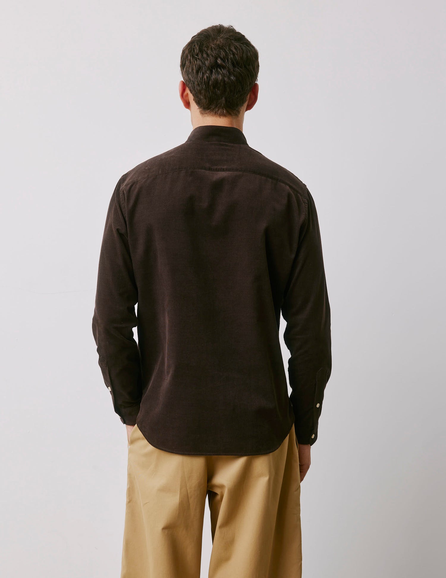 Carl brown velvet shirt - Velvet - Carl Collar#2
