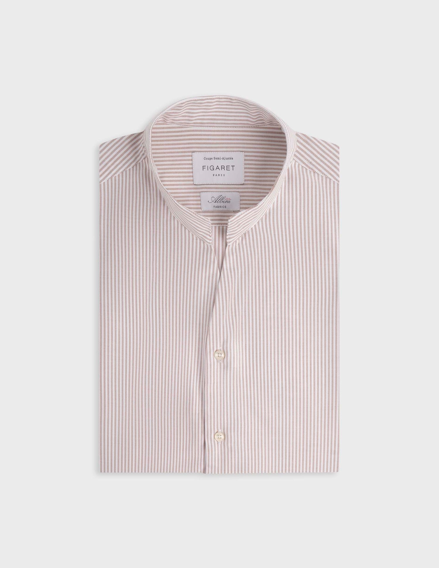 Carl brown striped shirt - Oxford - Carl Collar