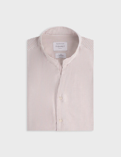 Carl brown striped shirt