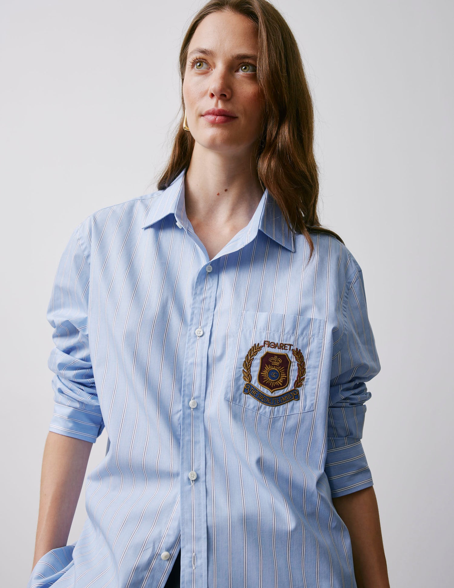 Emilio blue striped shirt - Fil-a-fil - Figaret Collar#5