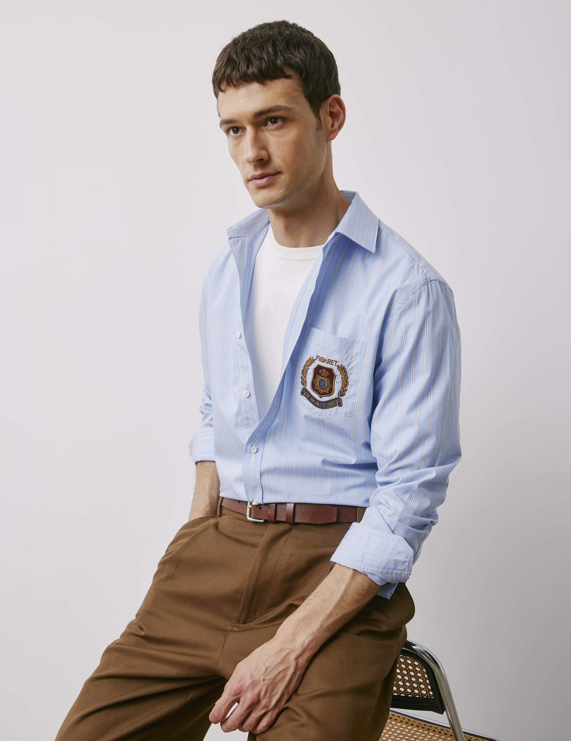 Emilio blue striped shirt