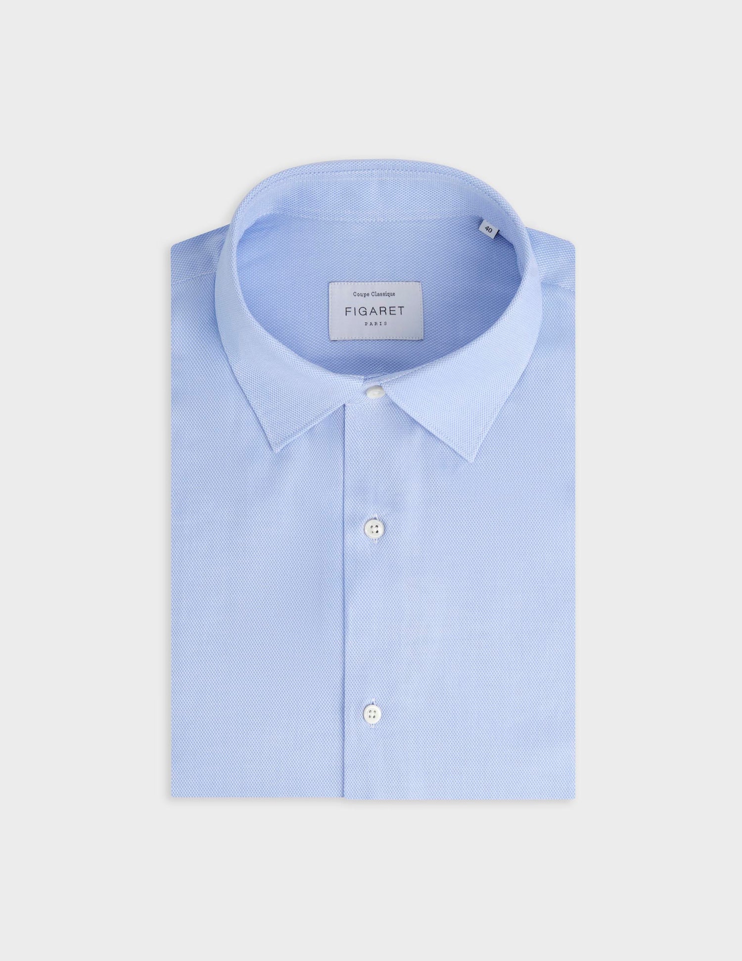Classic blue shirt - fashioned - Figaret Collar