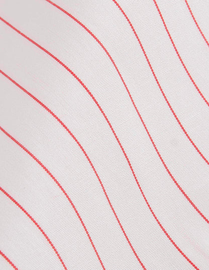 Fitted red striped shirt